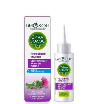 Масло репейное "Укрепление корней волос" серии "Сила волос" БИОКОН