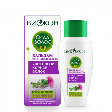 Бальзам-ополаскиватель «Укрепление корней волос» серии «Сила волос» ТМ БИОКОН