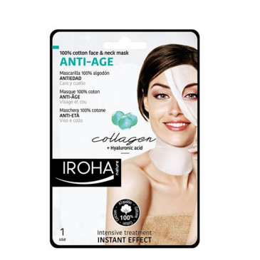 Iroha Anti-Age 100% Cotton Face&Neck  Mask