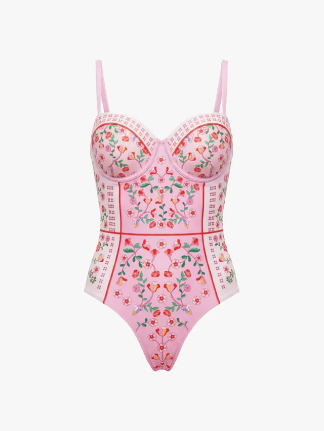 Купальники з квітковим принтом