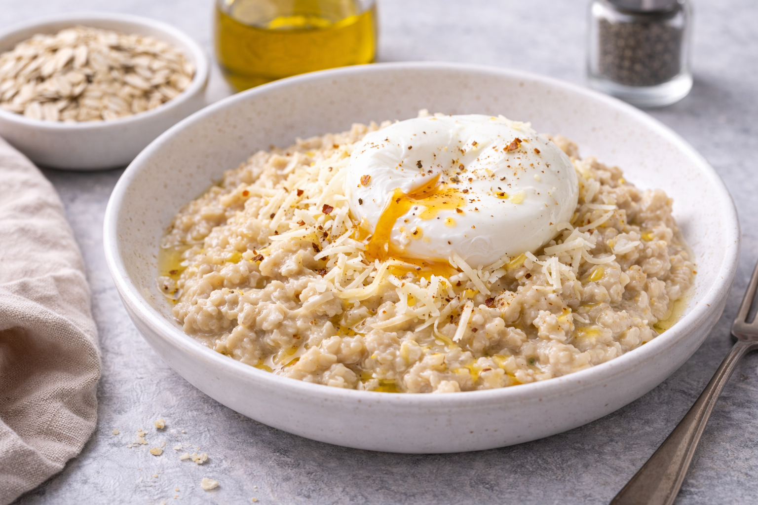Вівсянка з яйцем і сиром – ситний білковий сніданок