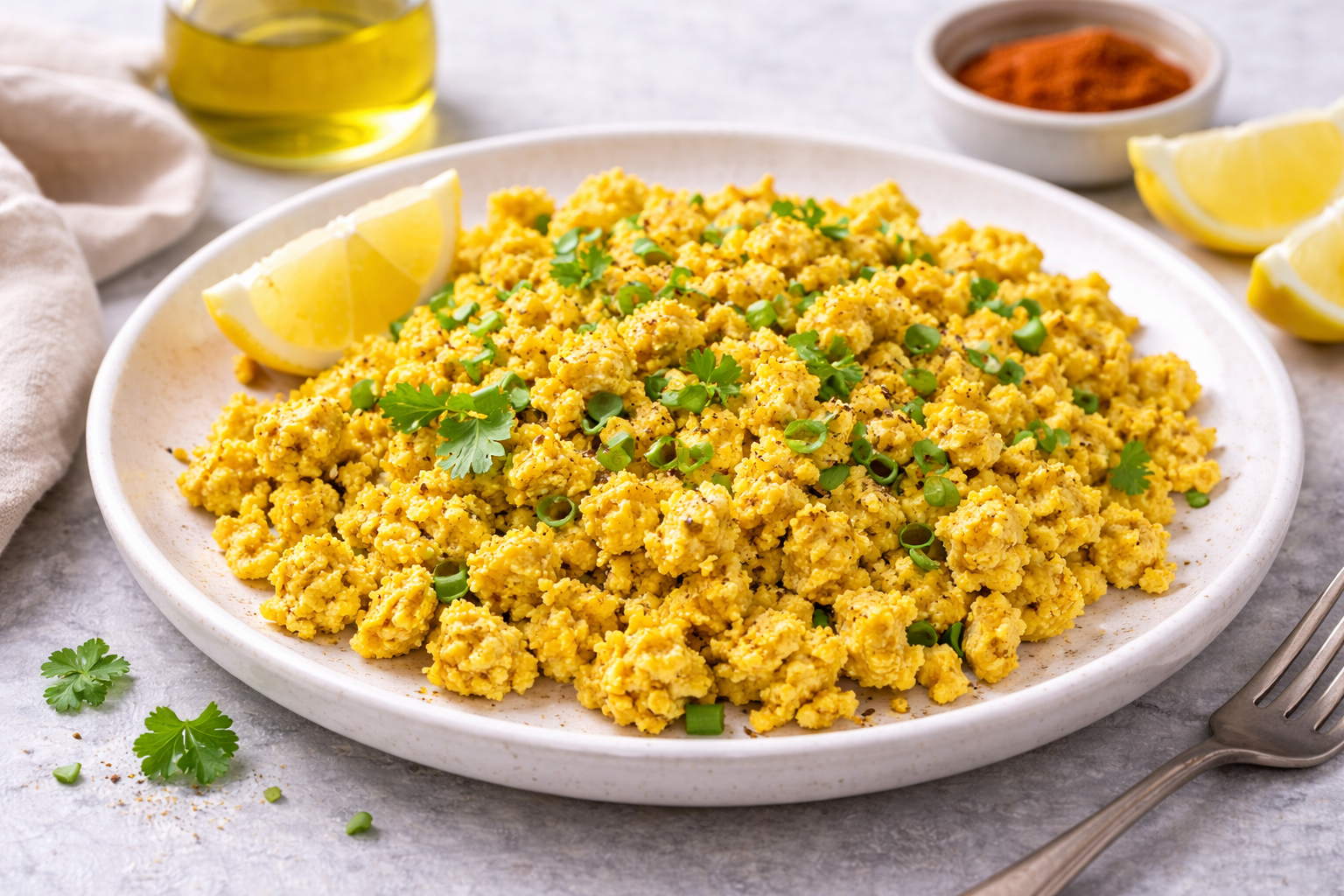 Тофу-яєчня – рослинний білковий сніданок