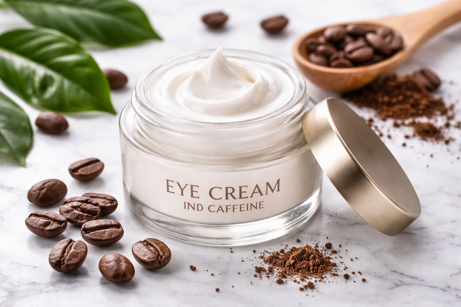 Косметичний засіб з кофеїном для боротьби з набряками під очима