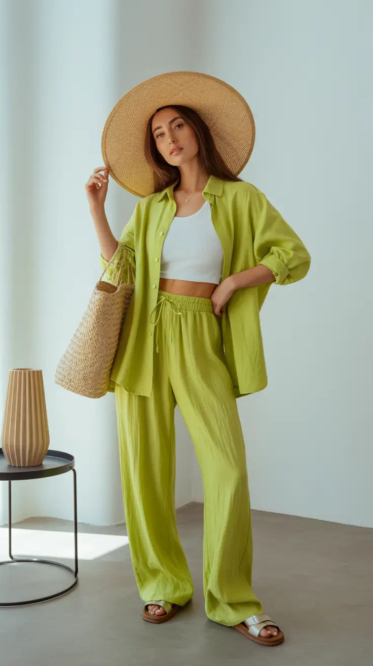 Шартрез колір весна 2026 — Saint Laurent runway