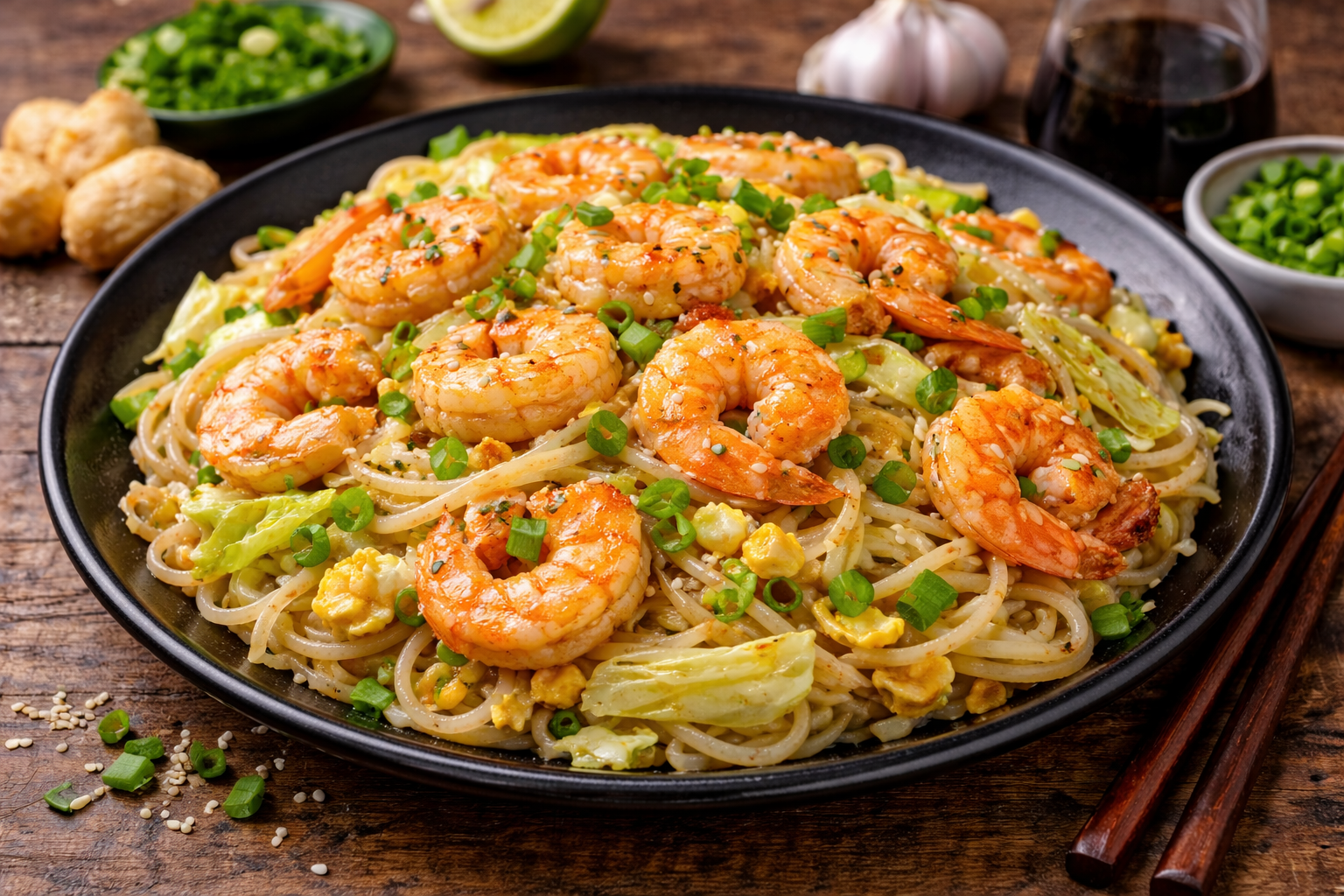 Локшина з креветками