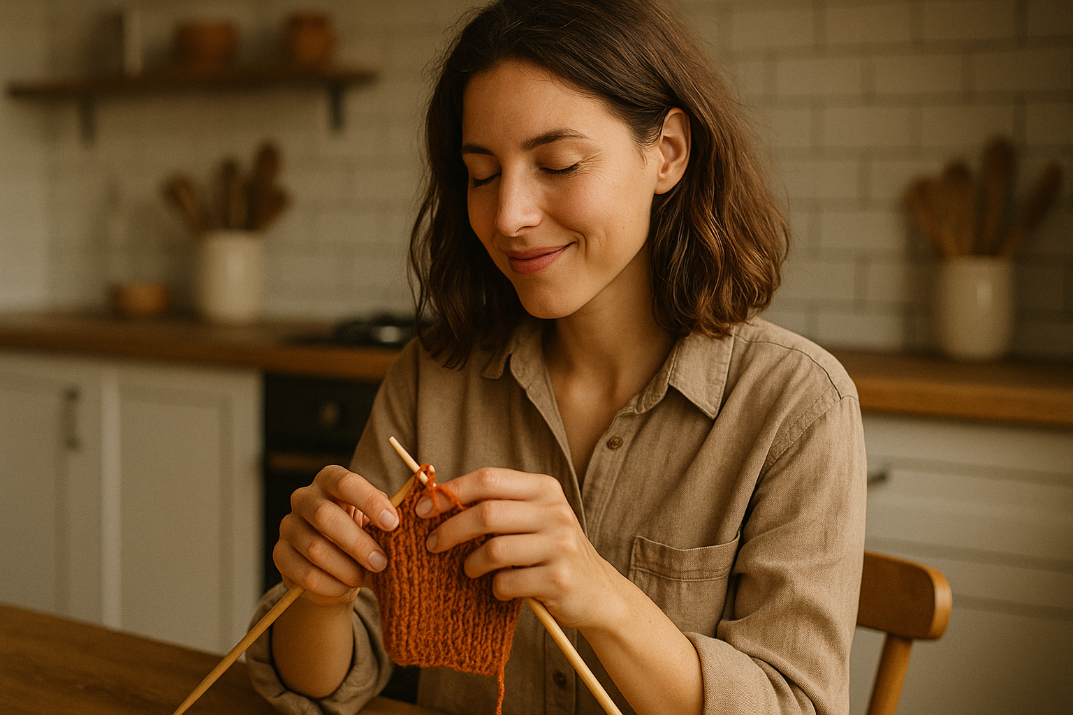 Дівчина шиє