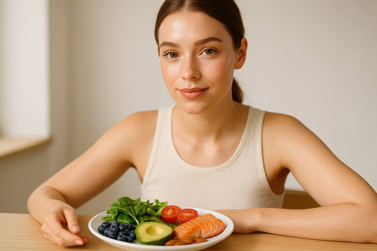 Дівчина з тарілкою