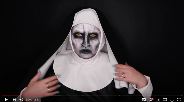 Макияж на Хэллоуин 2018: Проклятие монахини