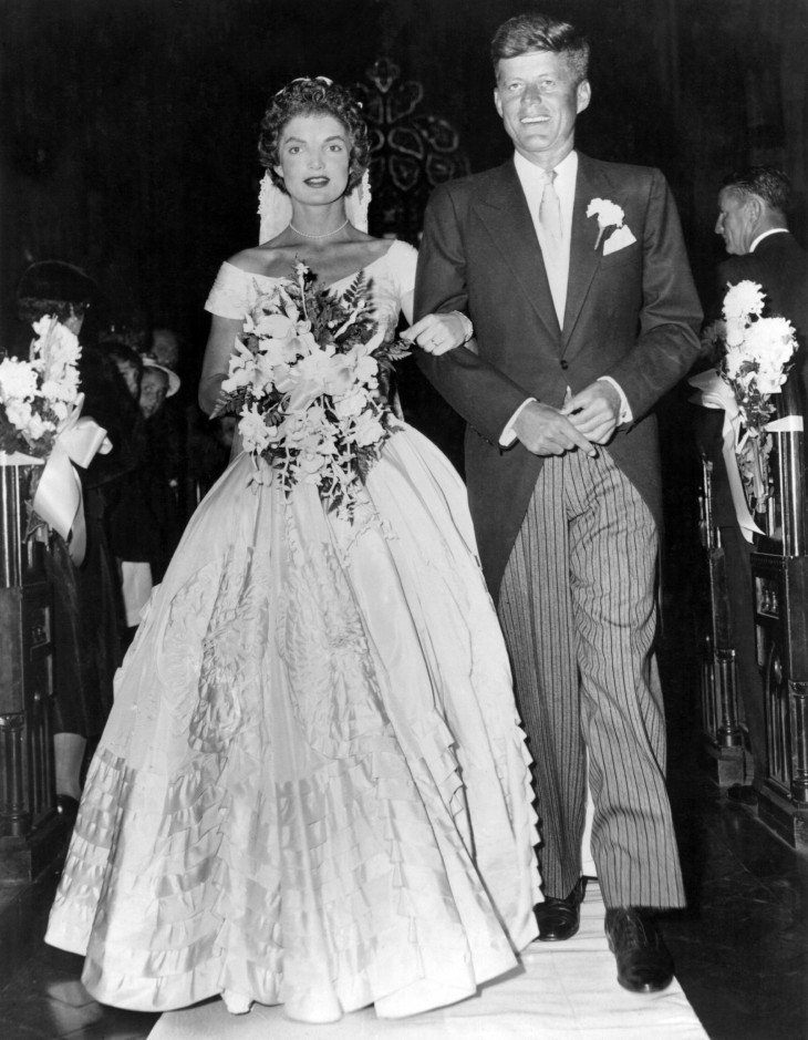 Жаклин Кеннеди в свадебном платье