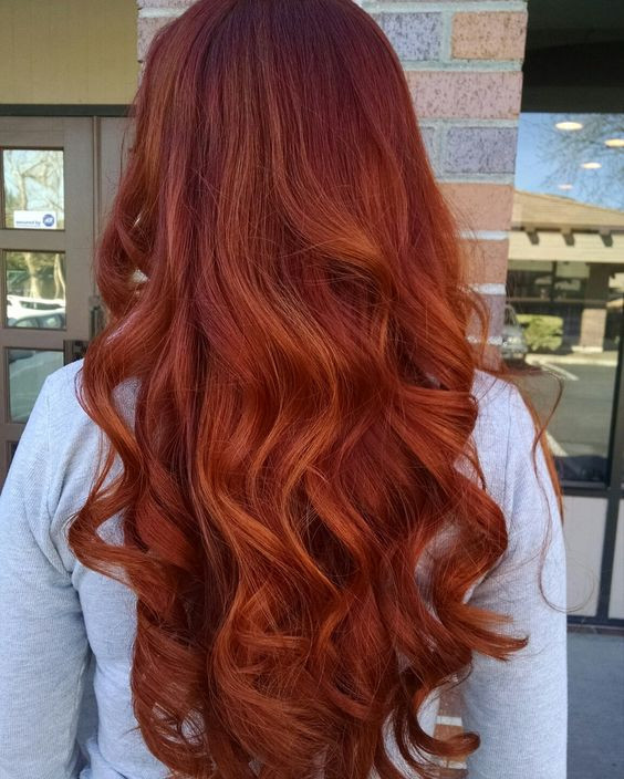 покраска волос на лето - рыжий цвет