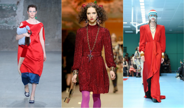неделя моды в Милане - красный цвет