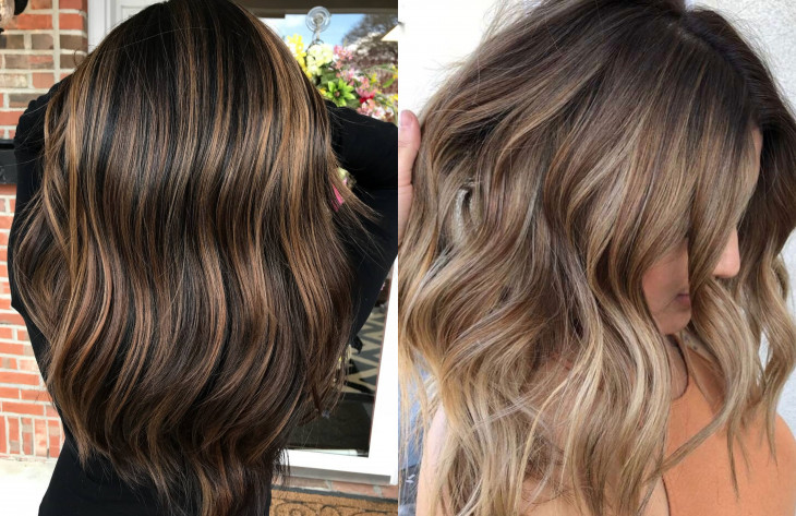 Мелирование калифорнийское мелирование фото до и после на русые волосы