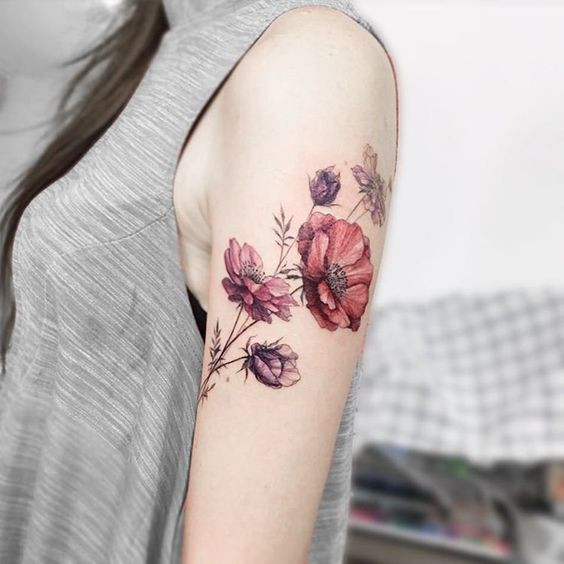 цветочная татуировка