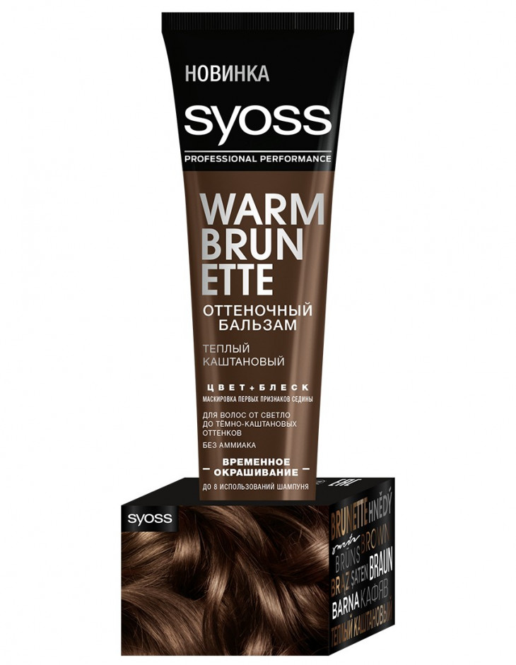 Оттеночный бальзам для натуральных и окрашенных волос Syoss