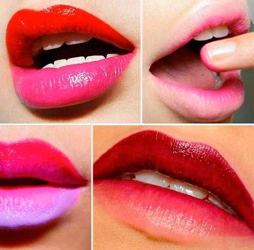 Как сделать омбре: техника макияжа губ