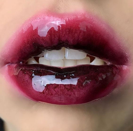 макияж губ с эффектом желе