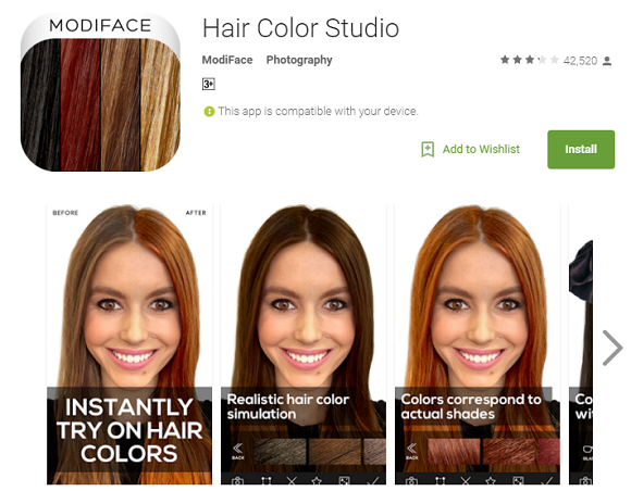 ModiFace Hair Color Studio