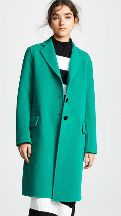 Бирюзовое пальто Marc Jacobs