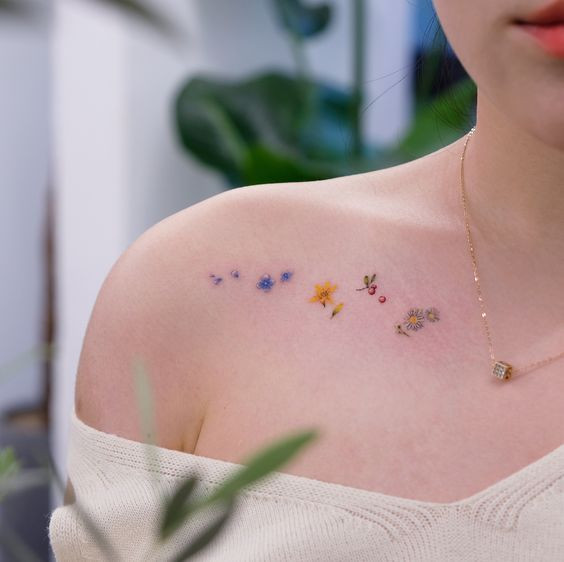 Идеальное украшение: красивые идеи цветочных татуировок