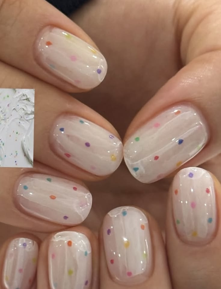 Манікюр зі скляним горошком: тренд jelly dots