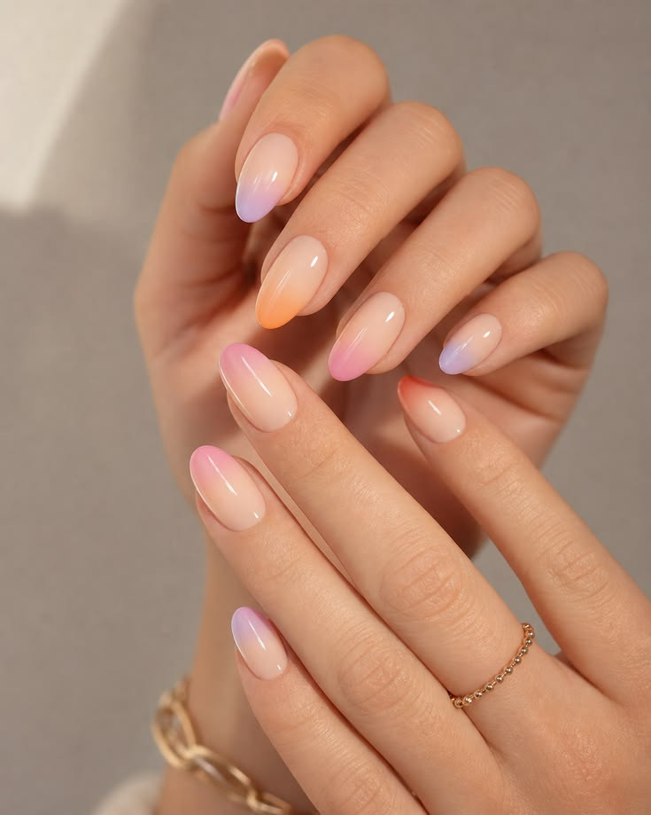 Манікюр омбре у стилі заходу сонця (Sunset Ombré)